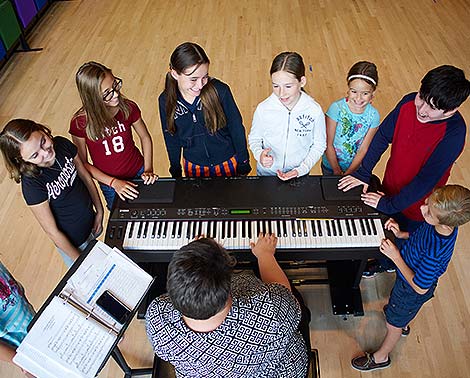 Teacher at the piano 