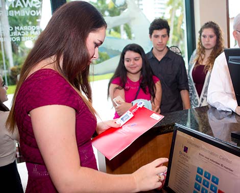 Volunteers at the Broward Center