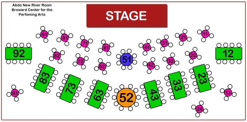 Coral Sky Seating Chart With Seat Numbers